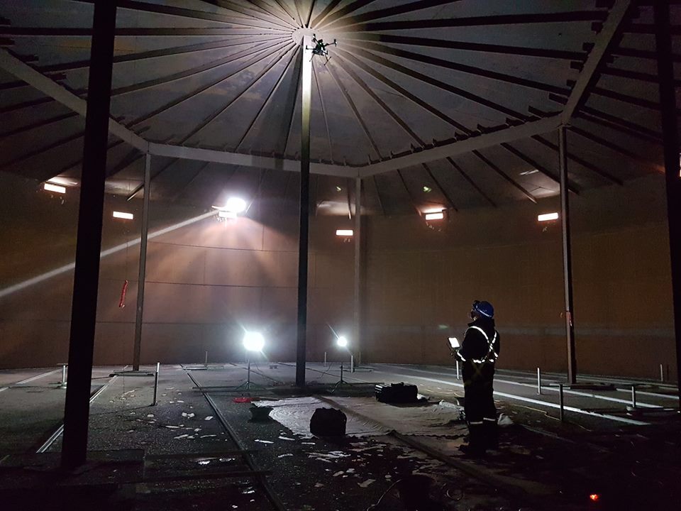 Inspection intérieure du toit par drone